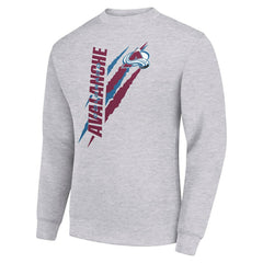 Colorado Avalanche Starter Color Scratch Pullover Sweatshirt - Heather Gray | US 202215743