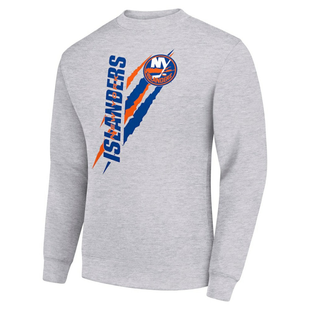 New York Islanders Starter Color Scratch Pullover Sweatshirt - Heather Gray | US 202215776