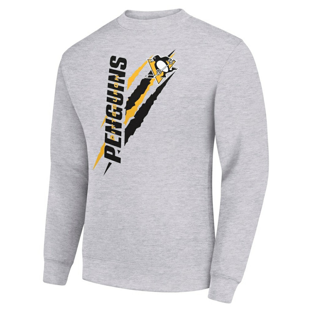 Pittsburgh Penguins Starter Color Scratch Pullover Sweatshirt - Heather Gray | US 202215782