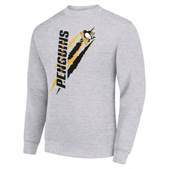 Pittsburgh Penguins Starter Color Scratch Pullover Sweatshirt - Heather Gray | US 202215782