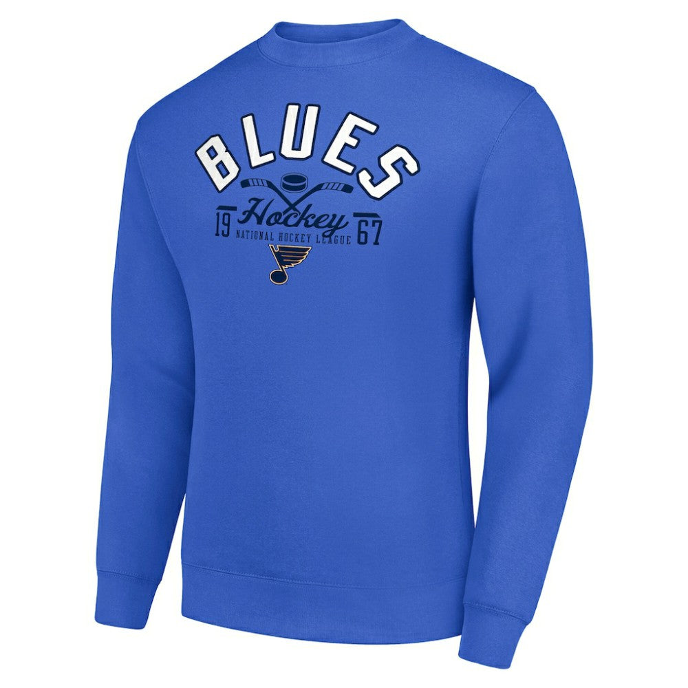 St. Louis Blues Starter Stick And Puck Logo Fleece Pullover Sweatshirt - Royal | US 202215851
