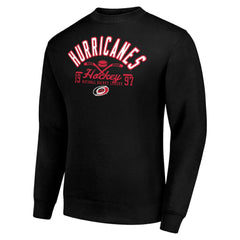 Carolina Hurricanes Starter Stick And Puck Logo Fleece Pullover Sweatshirt - Black | US 202215855