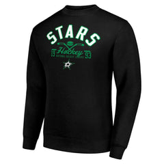 Dallas Stars Starter Stick And Puck Logo Fleece Pullover Sweatshirt - Black | US 202215864