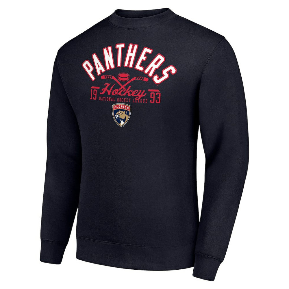 Florida Panthers Starter Stick And Puck Logo Fleece Pullover Sweatshirt - Navy | US 202215867