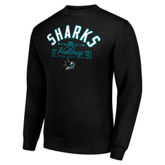 San Jose Sharks Starter Stick And Puck Logo Fleece Pullover Sweatshirt - Black | US 202215874