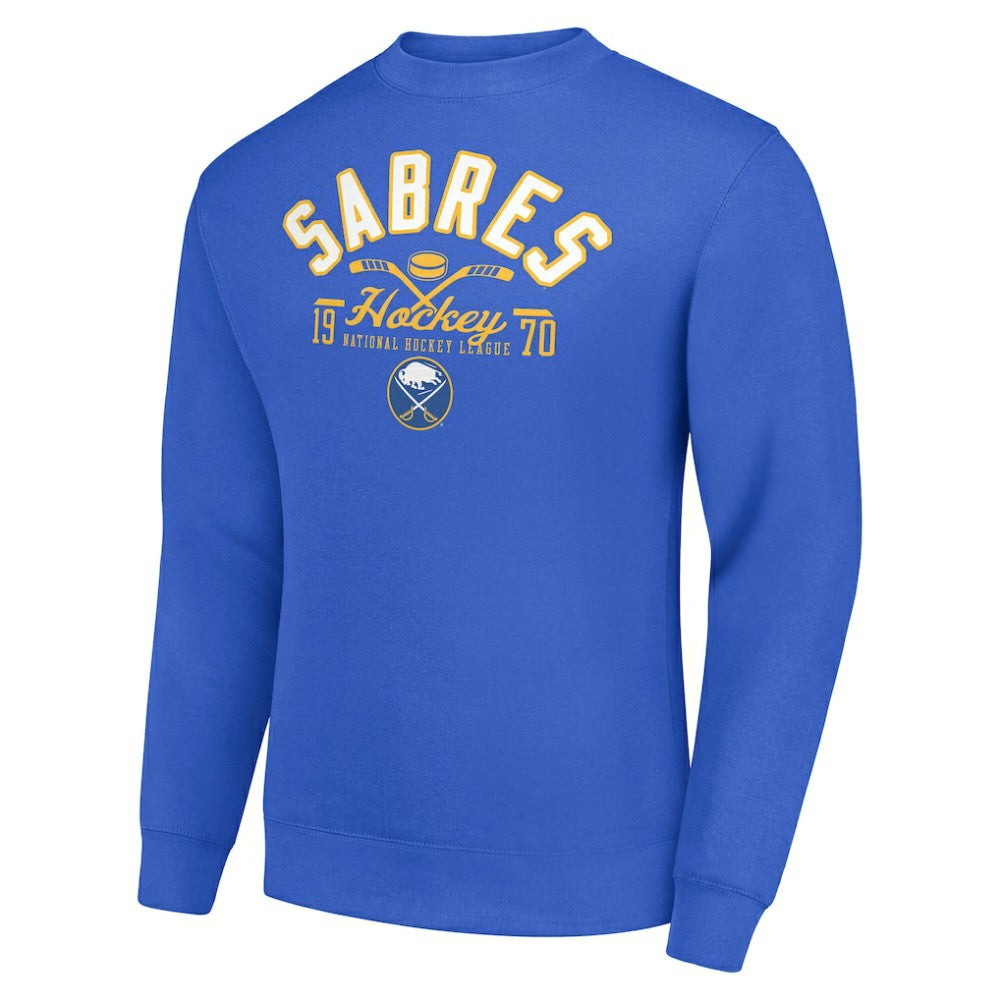 Buffalo Sabres Starter Stick And Puck Logo Fleece Pullover Sweatshirt - Royal | US 202215886