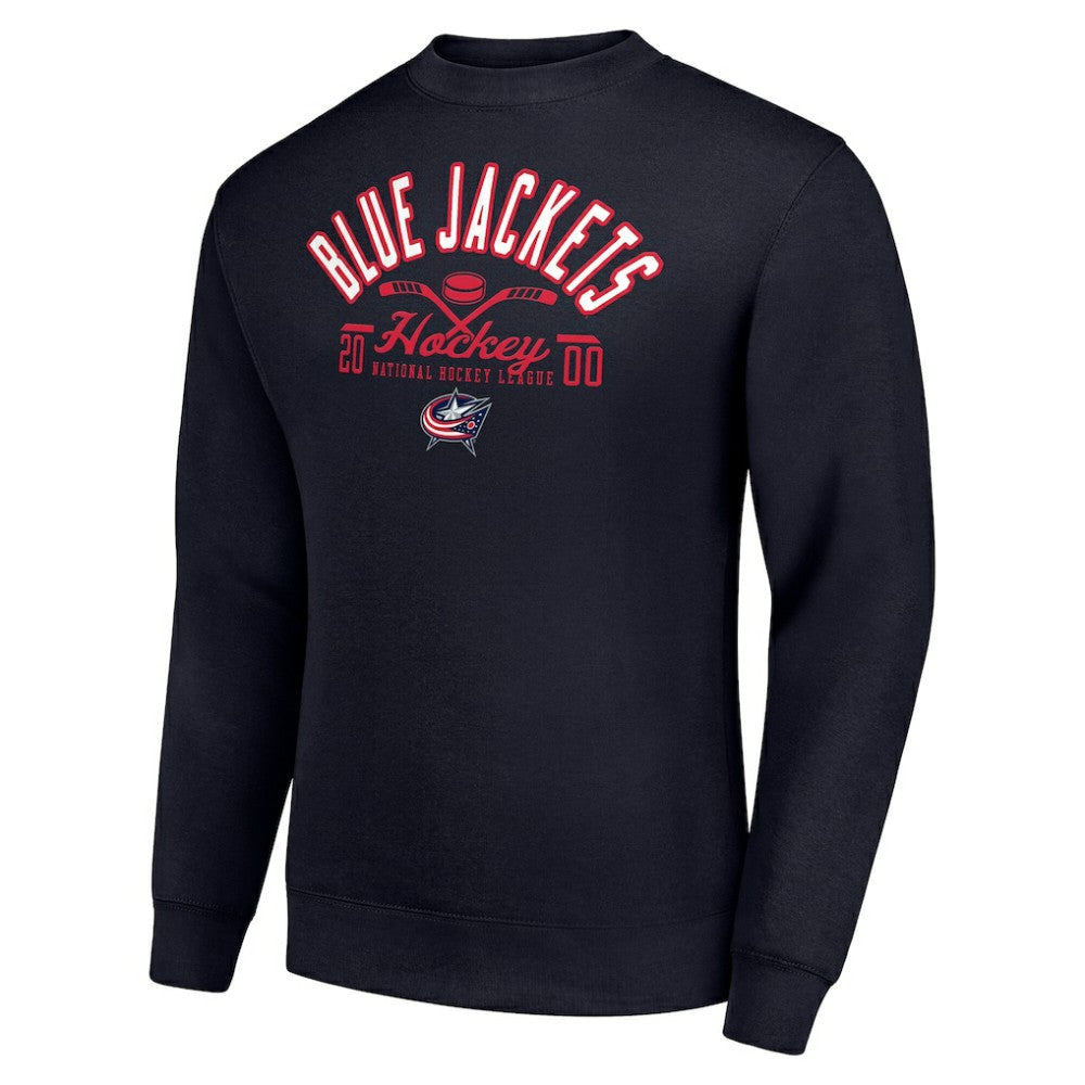 Columbus Blue Jackets Starter Stick And Puck Logo Fleece Pullover Sweatshirt - Navy | US 202215889