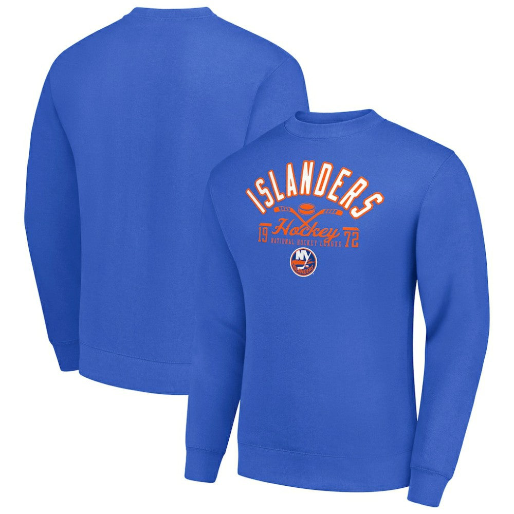 New York Islanders Starter Stick And Puck Logo Fleece Pullover Sweatshirt - Royal | US 202215891