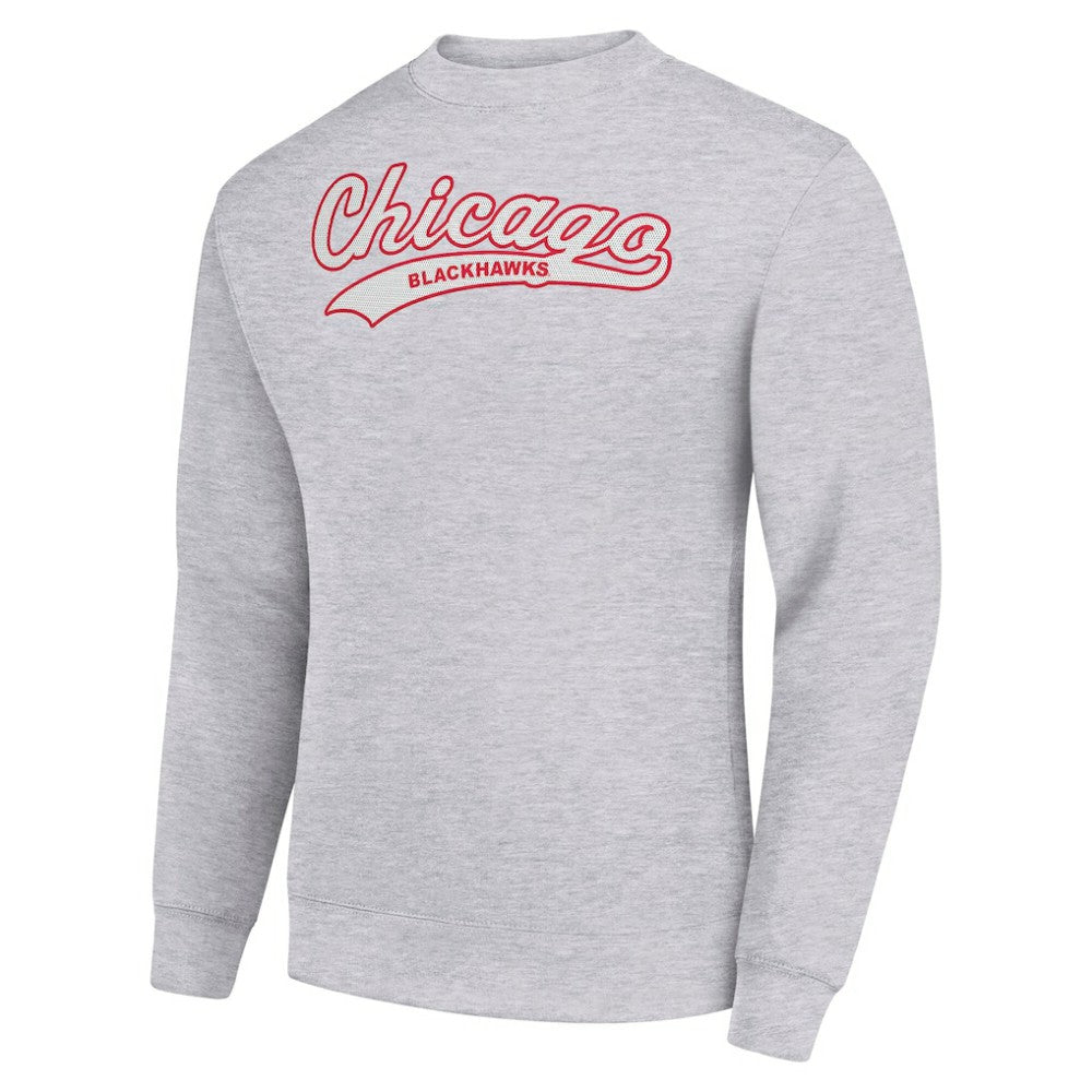 Chicago Blackhawks Starter  Tailsweep City Pullover Sweatshirt - Heather Gray | US 202215927