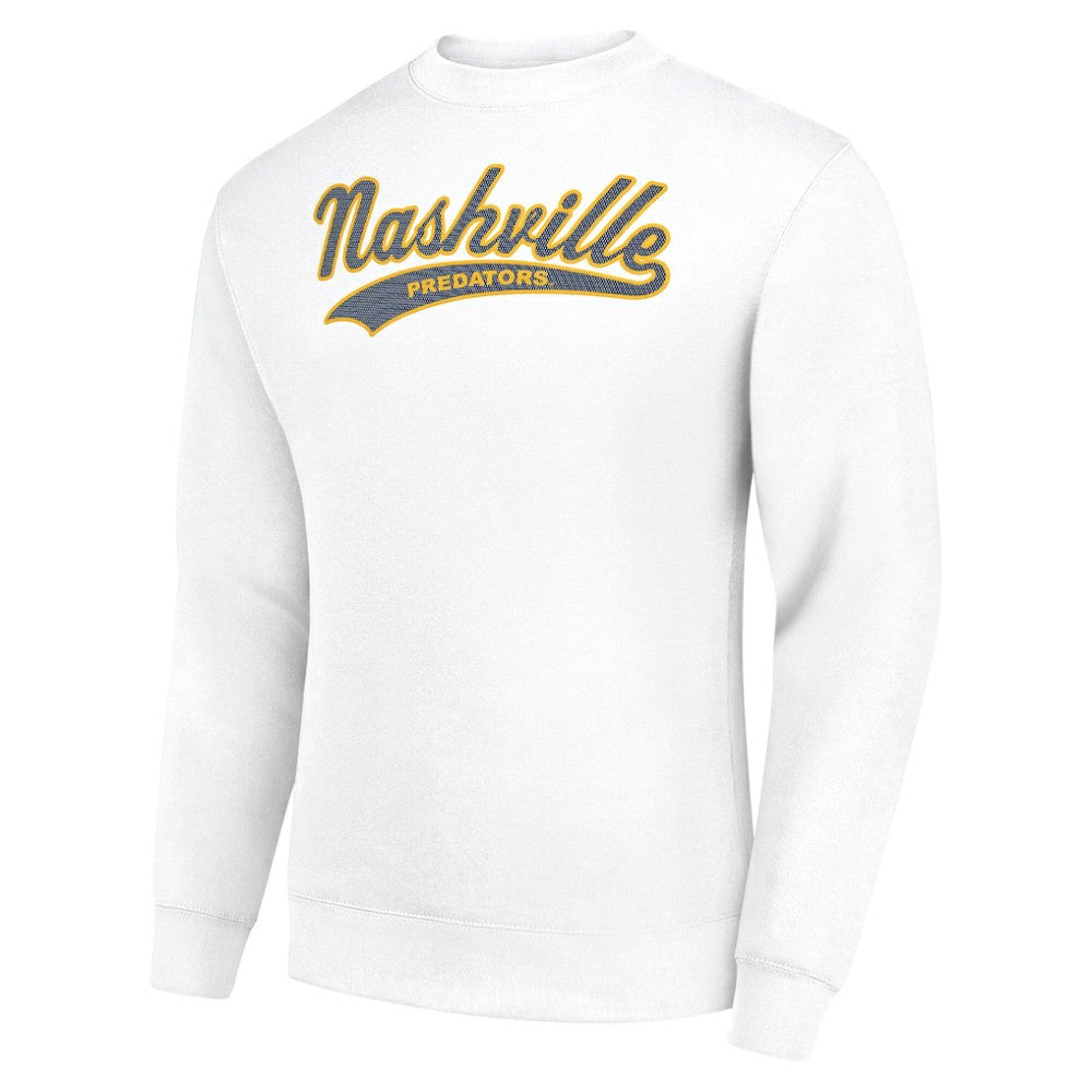 Nashville Predators Starter  Tailsweep City Pullover Sweatshirt - White | US 202215932