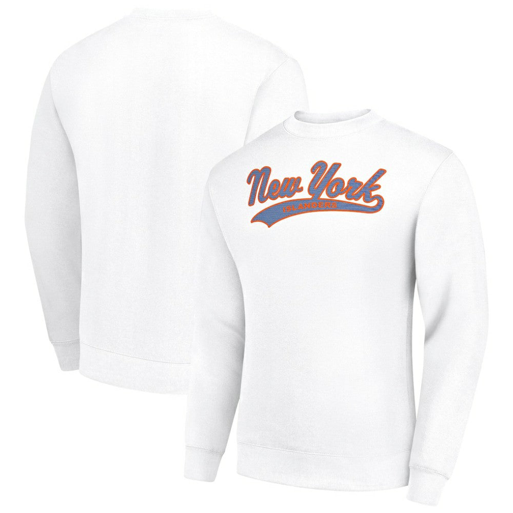New York Islanders Starter  Tailsweep City Pullover Sweatshirt - White | US 202215936