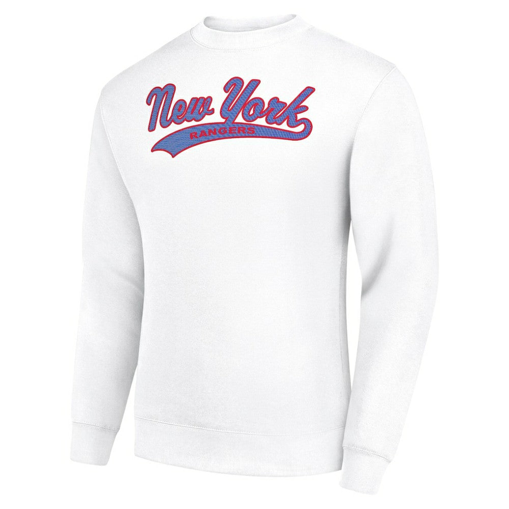 New York Rangers Starter  Tailsweep City Pullover Sweatshirt - White | US 202215937