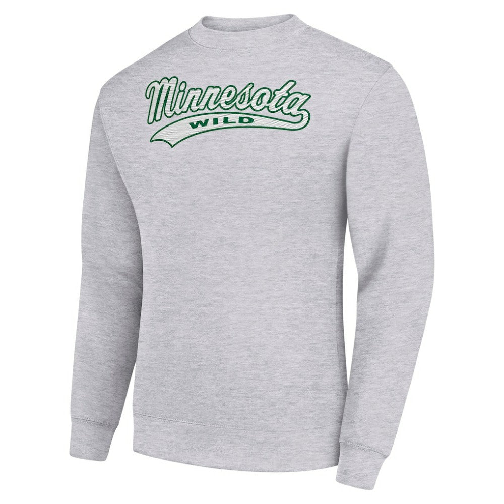 Minnesota Wild Starter  Tailsweep City Pullover Sweatshirt - Heather Gray | US 202215941