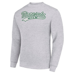 Minnesota Wild Starter  Tailsweep City Pullover Sweatshirt - Heather Gray | US 202215941