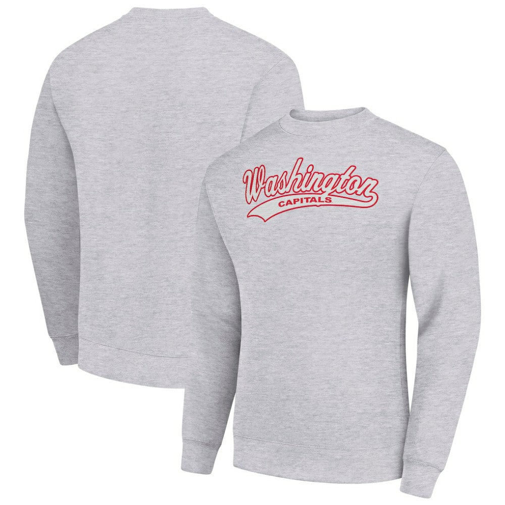 Washington Capitals Starter  Tailsweep City Pullover Sweatshirt - Heather Gray | US 202215949