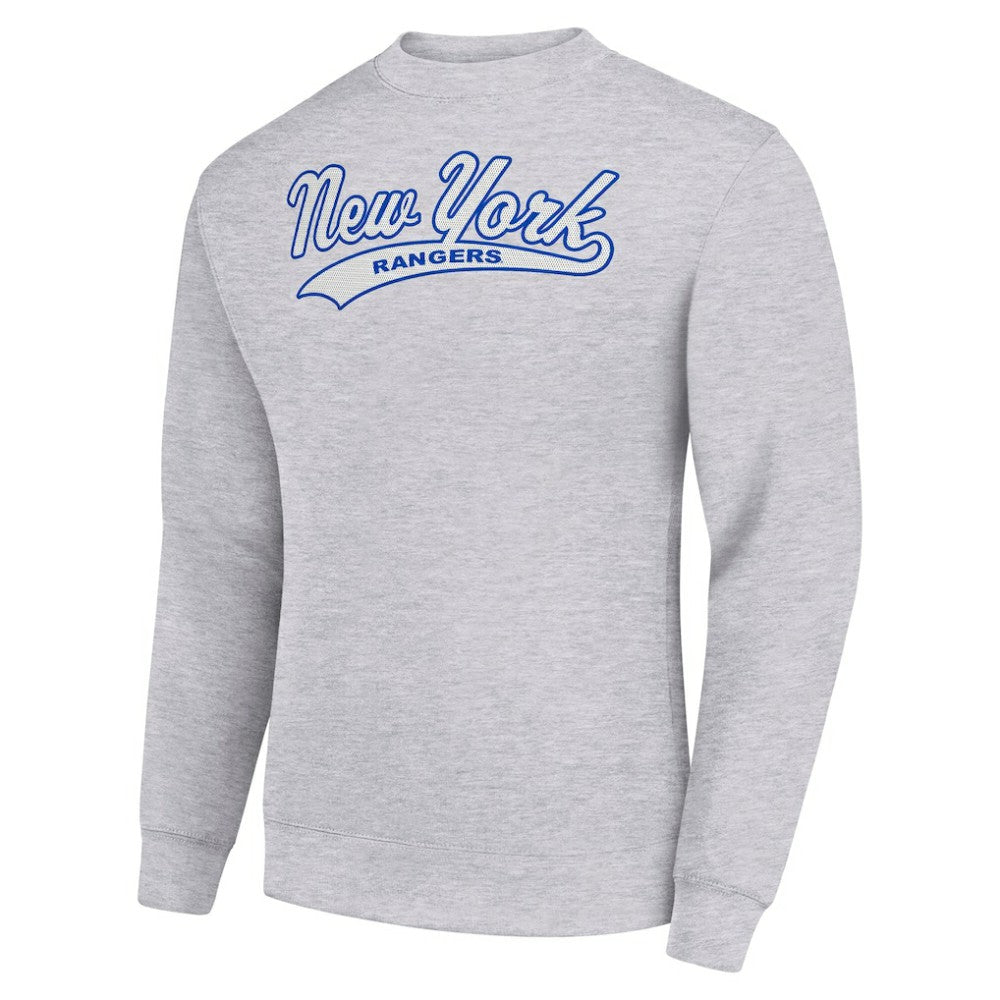 New York Rangers Starter  Tailsweep City Pullover Sweatshirt - Heather Gray | US 202215951