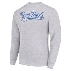 New York Rangers Starter  Tailsweep City Pullover Sweatshirt - Heather Gray | US 202215951