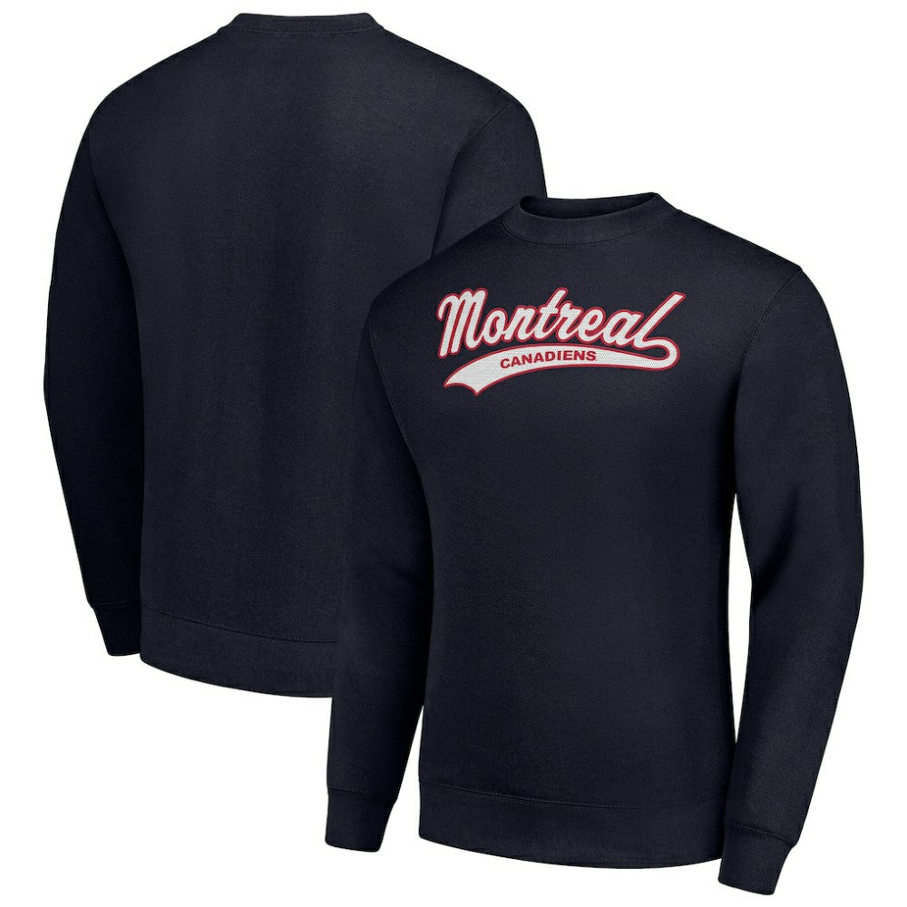 Montreal Canadiens Starter  Tailsweep City Pullover Sweatshirt - Navy | US 202215980
