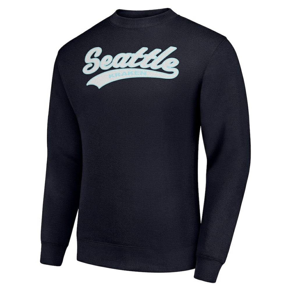 Seattle Kraken Starter  Tailsweep City Pullover Sweatshirt - Navy | US 202215983