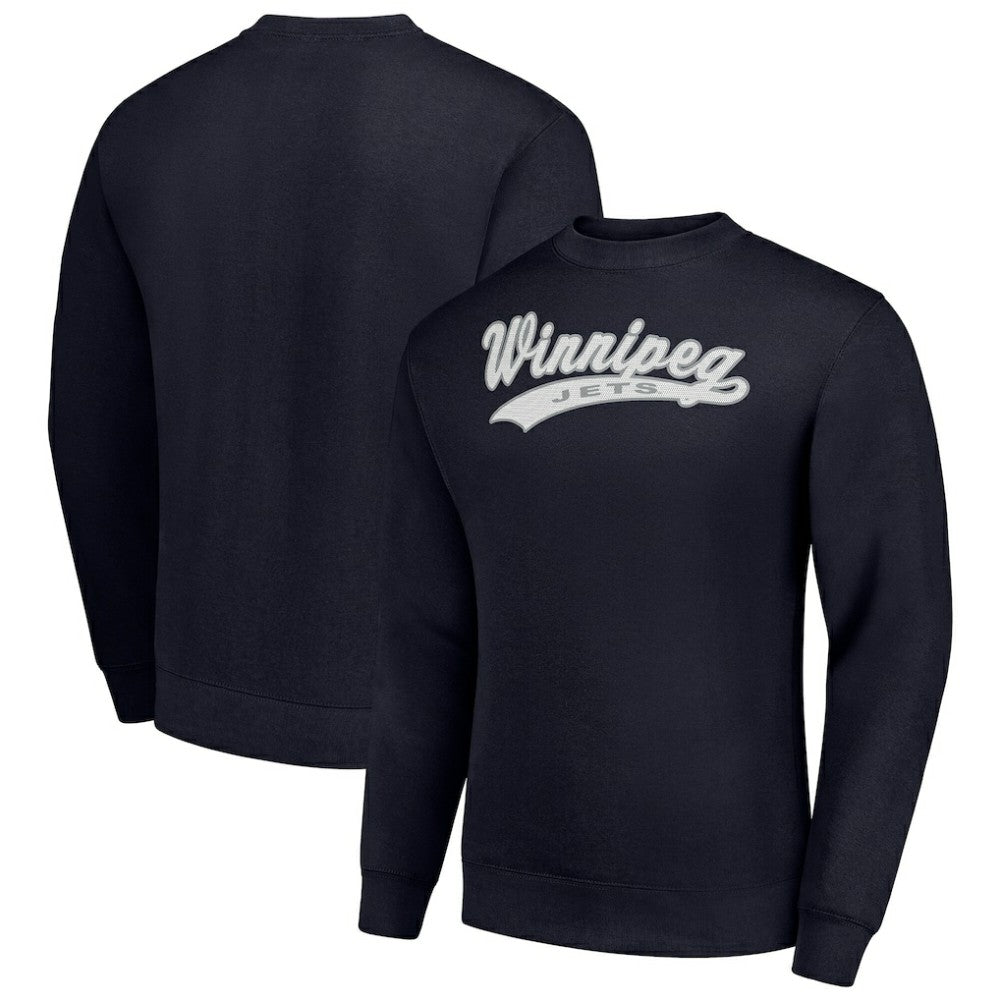 Winnipeg Jets Starter  Tailsweep City Pullover Sweatshirt - Navy | US 202215984