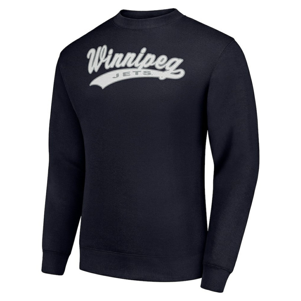 Winnipeg Jets Starter  Tailsweep City Pullover Sweatshirt - Navy | US 202215984