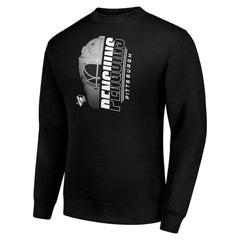 Pittsburgh Penguins Starter  Half Helmet Team Logo Pullover Sweatshirt - Black | US 202216071