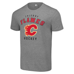 Calgary Flames Starter Logo T-Shirt - Heather Gray | US 202216151