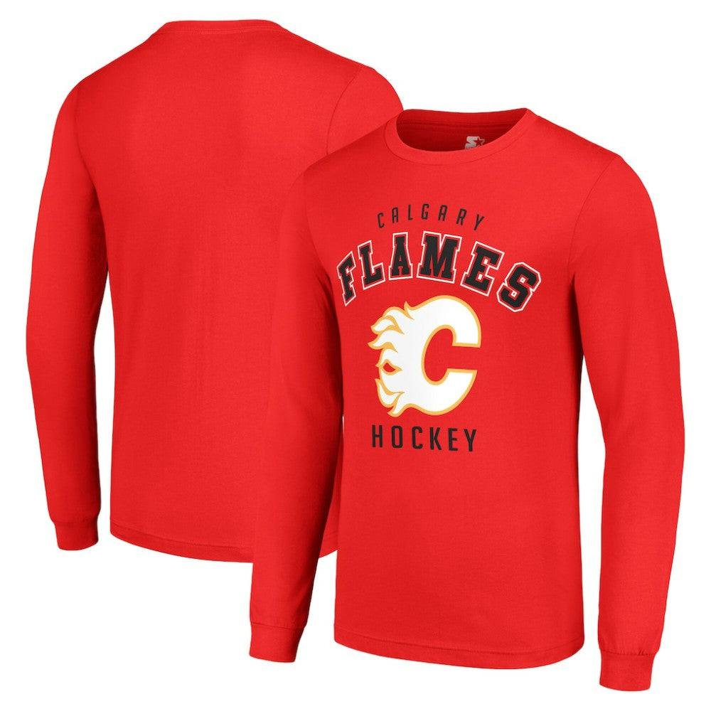 Calgary Flames Starter Logo Long Sleeve T-Shirt - Red | US 202216203