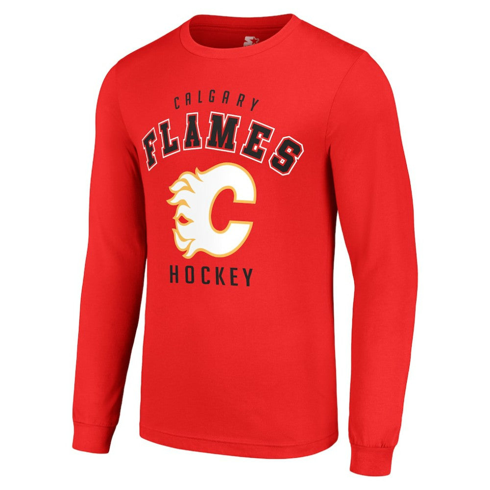 Calgary Flames Starter Logo Long Sleeve T-Shirt - Red | US 202216203