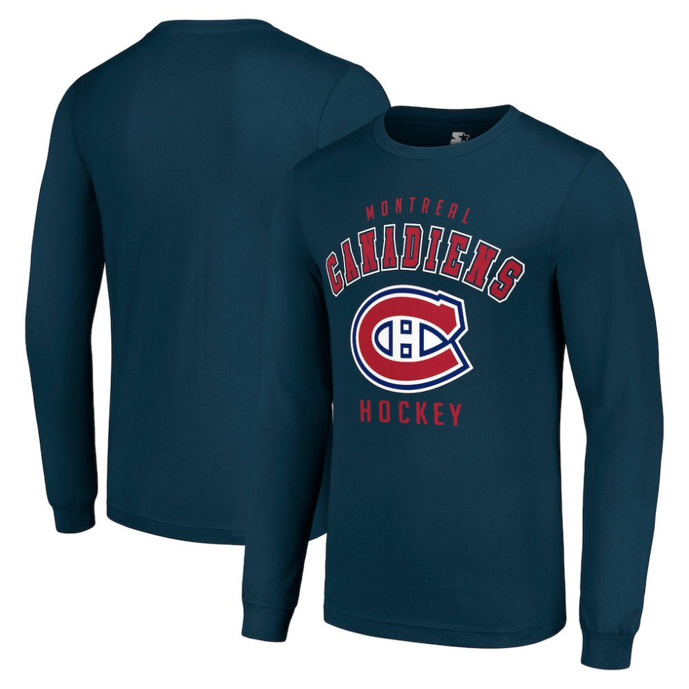 Montreal Canadiens Starter Logo Long Sleeve T-Shirt - Navy | US 202216206