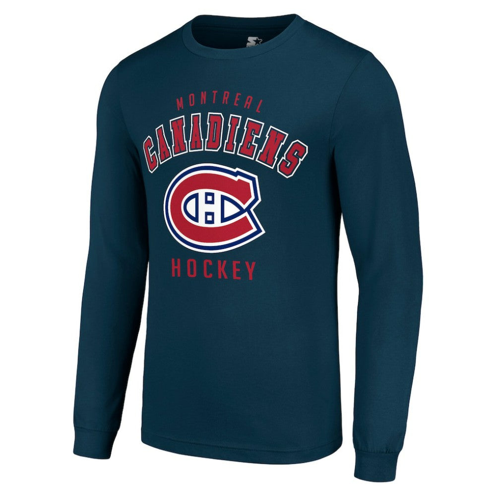 Montreal Canadiens Starter Logo Long Sleeve T-Shirt - Navy | US 202216206