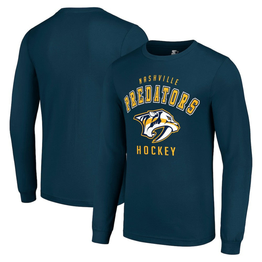 Nashville Predators Starter Logo Long Sleeve T-Shirt - Navy | US 202216208