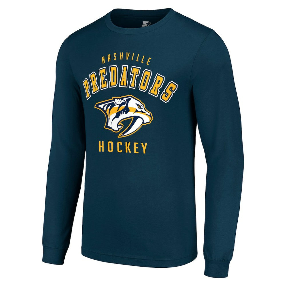 Nashville Predators Starter Logo Long Sleeve T-Shirt - Navy | US 202216208