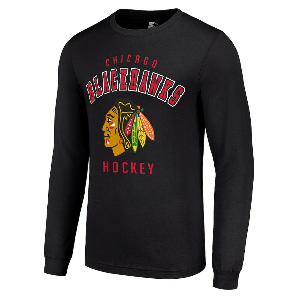 Chicago Blackhawks Starter Logo Long Sleeve T-Shirt - Black | US 202216209