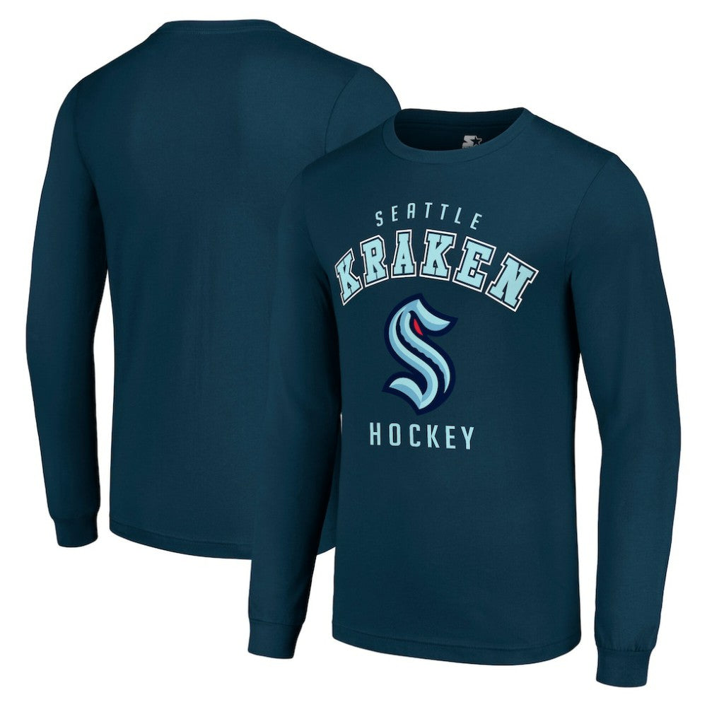 Seattle Kraken Starter Logo Long Sleeve T-Shirt - Navy | US 202216211