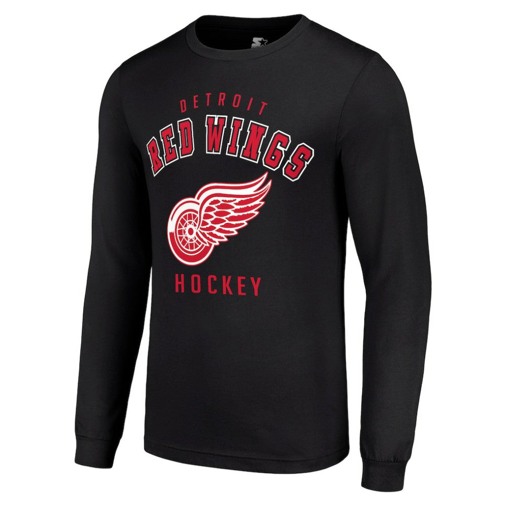 Detroit Red Wings Starter Logo Long Sleeve T-Shirt - Black | US 202216214