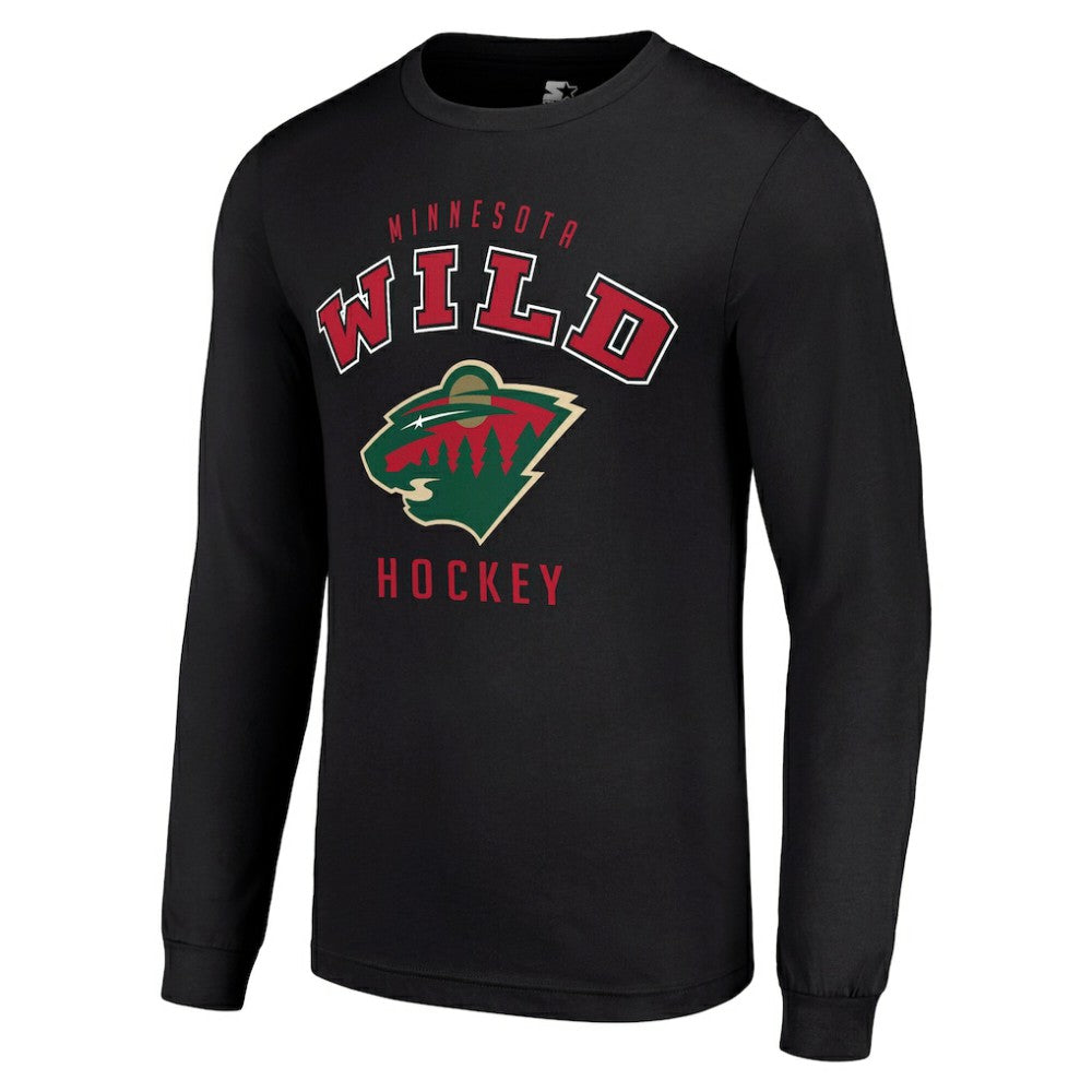 Minnesota Wild Starter Logo Long Sleeve T-Shirt - Black | US 202216218