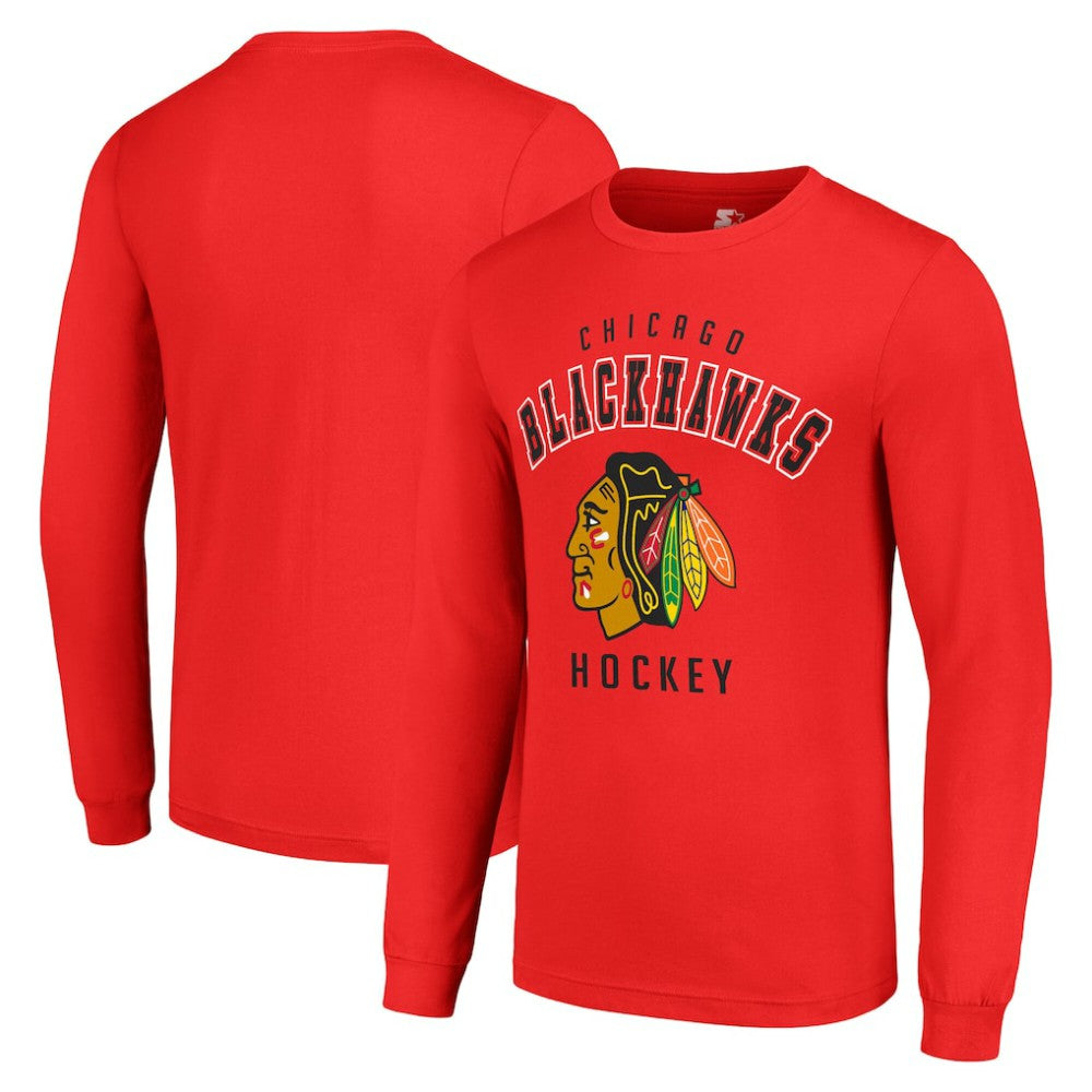 Chicago Blackhawks Starter Logo Long Sleeve T-Shirt - Red | US 202216221