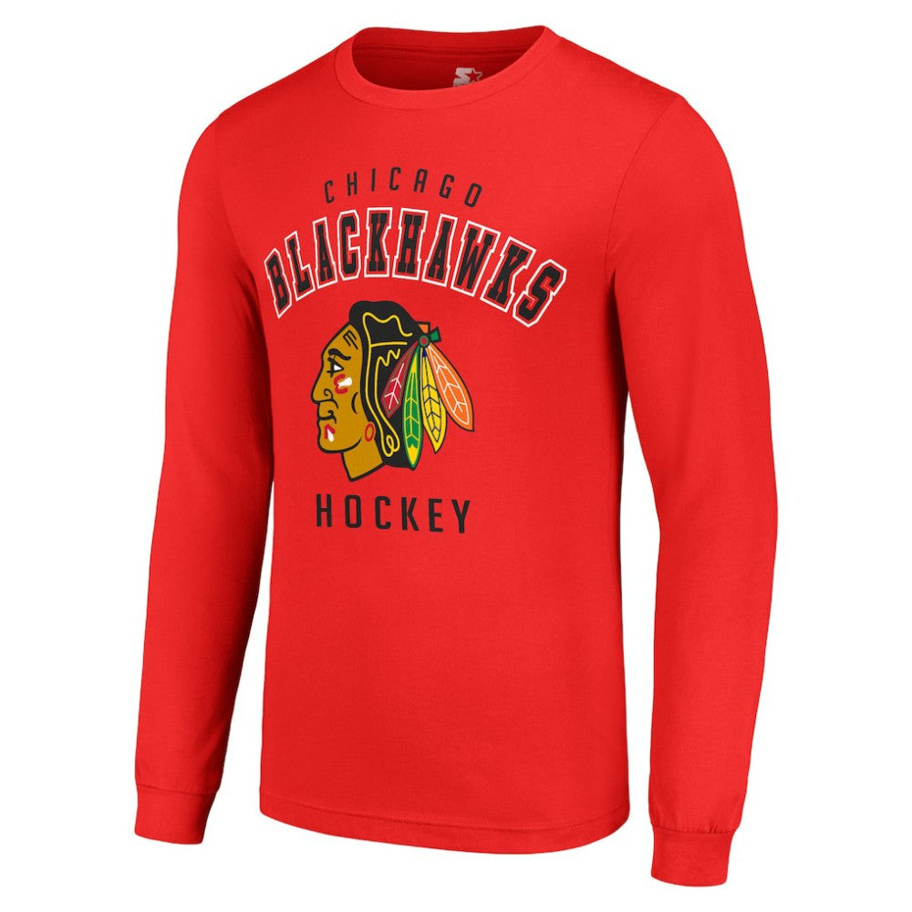 Chicago Blackhawks Starter Logo Long Sleeve T-Shirt - Red | US 202216221