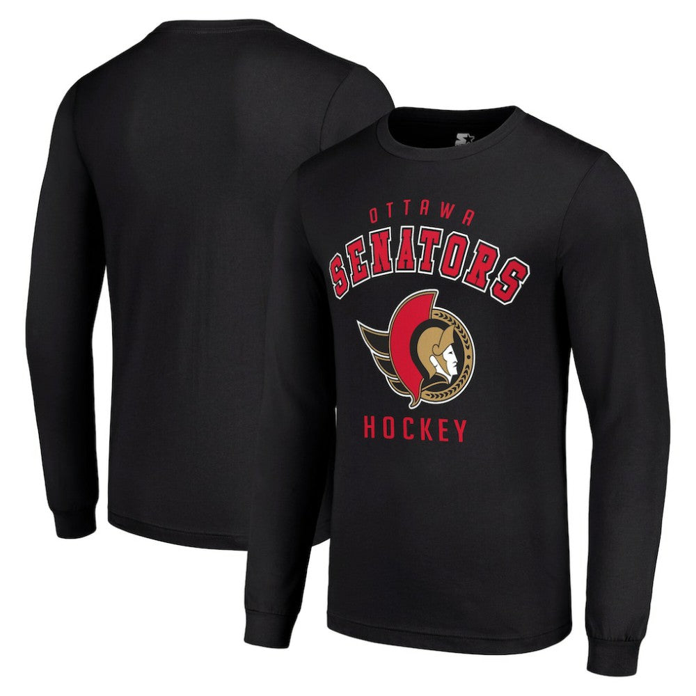 Ottawa Senators Starter Logo Long Sleeve T-Shirt - Black | US 202216224