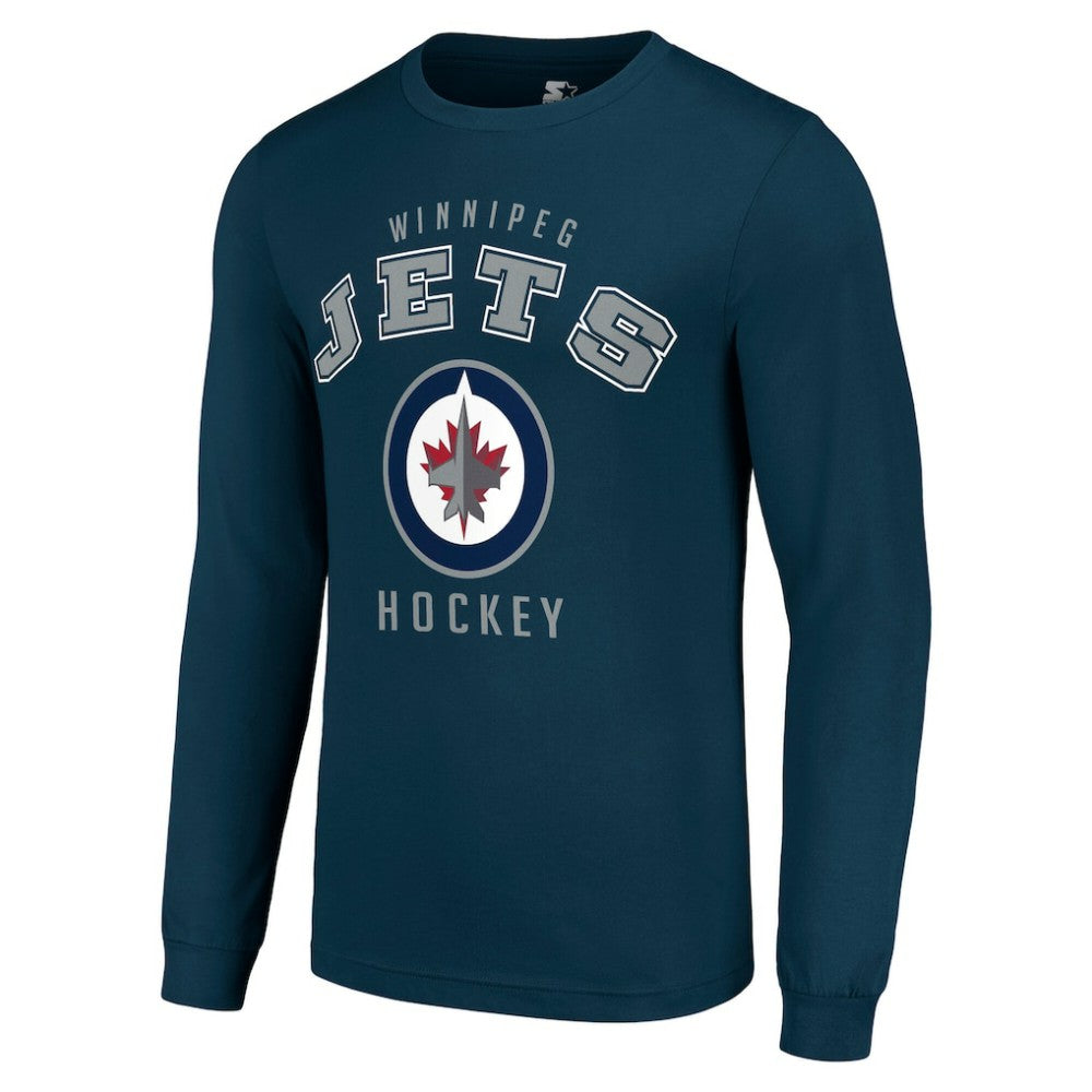 Winnipeg Jets Starter Logo Long Sleeve T-Shirt - Navy | US 202216227