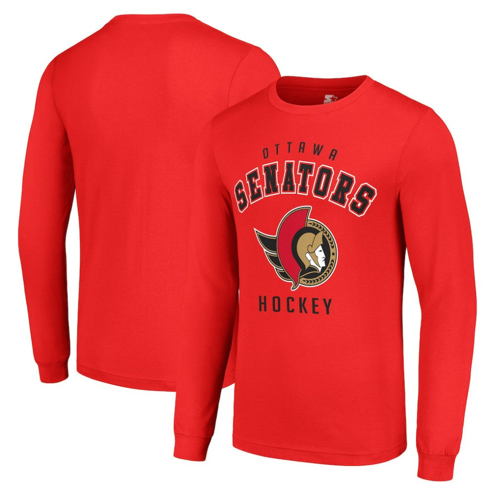 Ottawa Senators Starter Logo Long Sleeve T-Shirt - Red | US 202216243