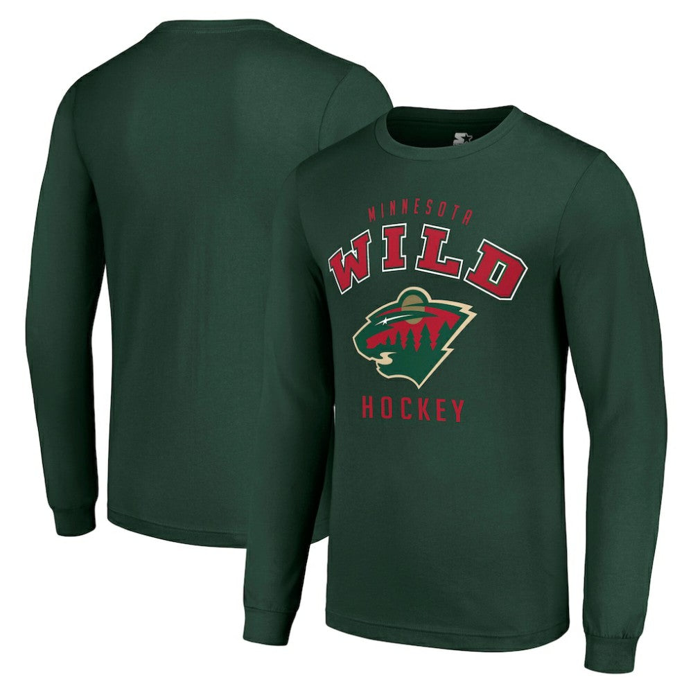 Minnesota Wild Starter Logo Long Sleeve T-Shirt - Military Green | US 202216244
