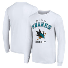 San Jose Sharks Starter Logo Long Sleeve T-Shirt - White | US 202216250