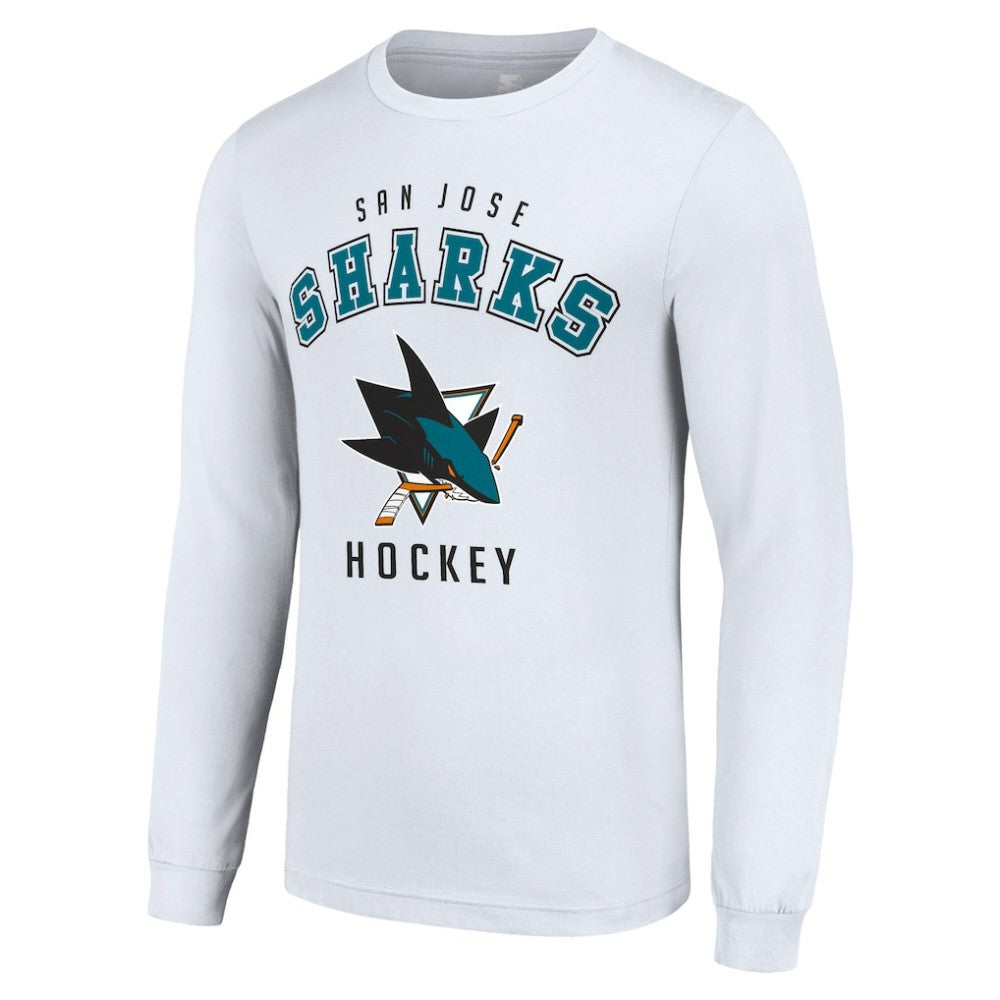 San Jose Sharks Starter Logo Long Sleeve T-Shirt - White | US 202216250