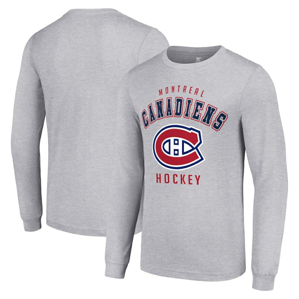 Montreal Canadiens Starter Logo Long Sleeve T-Shirt - Heather Gray | US 202216273