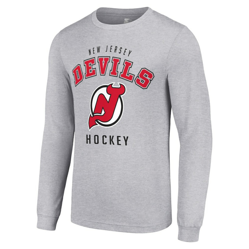 New Jersey Devils Starter Logo Long Sleeve T-Shirt - Heather Gray | US 202216290
