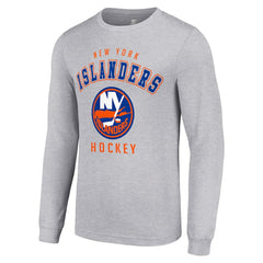 New York Islanders Starter Logo Long Sleeve T-Shirt - Heather Gray | US 202216291