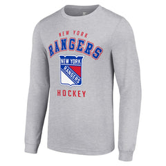 New York Rangers Starter Logo Long Sleeve T-Shirt - Heather Gray | US 202216292