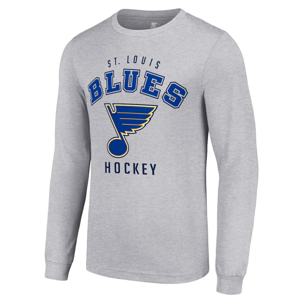St. Louis Blues Starter Logo Long Sleeve T-Shirt - Heather Gray | US 202216299